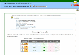 Results summary screenshop.